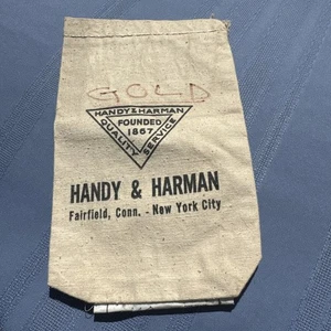 Vintage HANDY & HARMAN Canvas Werbung Raffinerie Tasche Fairfield Conn New York - Bild 1 von 6