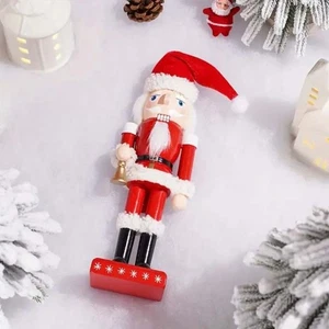 Red Santa Nutcracker Puppet Wood Nutcracker Figure gift - Picture 1 of 7