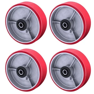 5"X 2" Heavy Duty Caster Wheels - Industrial Polyurethane Wheels With 4000 LB... - Picture 1 of 8