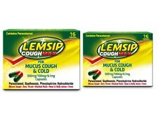 Lemsip Cough Max Mucus Cough Cold 16 Capsules ((( 2 Packs ))) Epiry = 11/2024