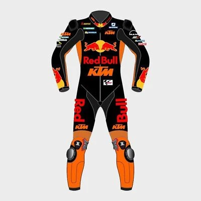 NEW KTM RACING MENS BLACK MOTORCYCLE MOTORBIKE RACING BIKER LEATHER SUIT - Image 1 of 4
