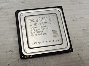 AMD-K6-2/450AFX, Socket 7, 450MHz, FSB 100MHz, 100% WORKING VINTAGE PROCESSOR! - Picture 1 of 2