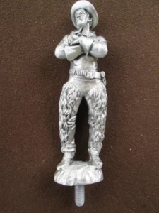 cowboy cattle rustler remington hotrod car hood ornament - Picture 1 of 4