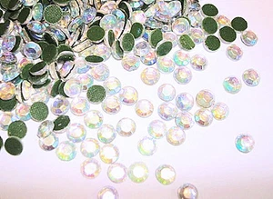 144 Hot Fix Iron On Rhinestone Round Jewel  *FREE USA SHIP* SS20 5mm-Crystal AB - Picture 1 of 2