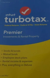 2018 TurboTax Premier Investments & Rental Property, Fed & State Income Tax #B19 - Picture 1 of 1