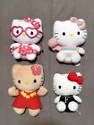 Lot peluche Ty 2013 Sanrio 2007 Hello Kitty 7 pouces et beanie bébés 6 pouces, comme neuf !