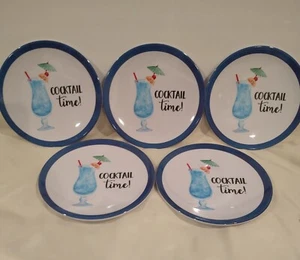 Juego de 5 Platos Ashland Salón Exterior COCKTAIL TIME Melamina Redonda 7.25" - Imagen 1 de 6