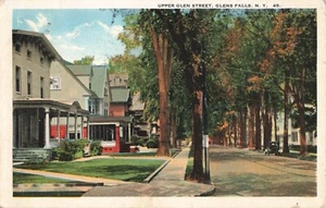 Postkarte Glens Falls NY Upper Glen Street P654 - Bild 1 von 2