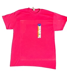 T-shirt Gildan rosa caldo donna taglia media nuova - Foto 1 di 7