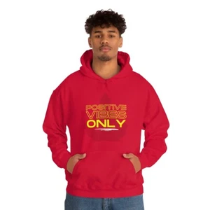 Unisex Heavy Blend Hooded Sweatshirt "Positive Vibes Only" Zen - Picture 1 of 19