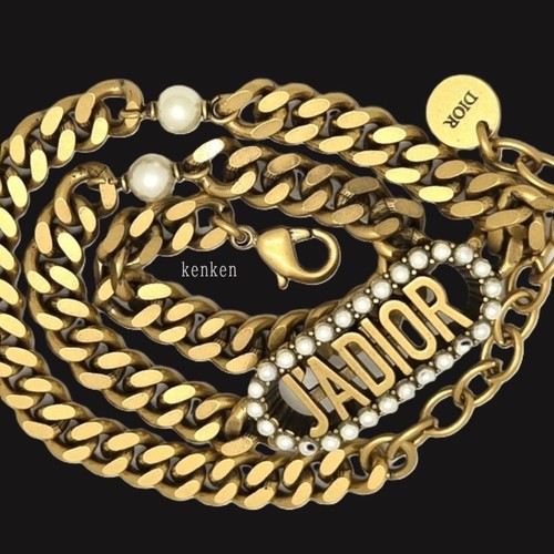 Collana girocollo CHRISTIAN DIOR J'ADIOR ciondolo AUTENTICA medaglia oro CD kenkenjp LOGO