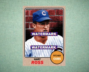 Gary Ross Chicago Cubs 1968 Style Custom Baseball Art Card - Picture 1 of 2