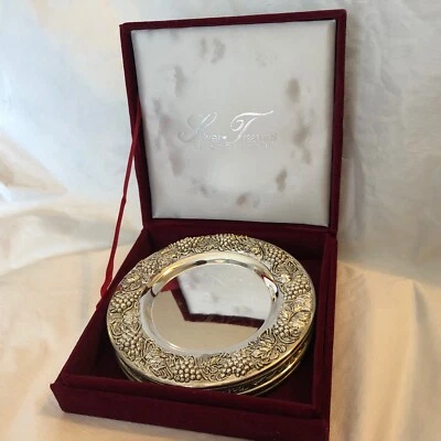 Vintage Silver Treasures Wine Bottle Coasters by Godinger - Image 1 of 4