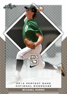 MICHAEL HOBBS 2016 LEAF "PERFECT GAME" SHOWCASE ALL-AMERICAN ROOKIE CARD #166! - Picture 1 of 1