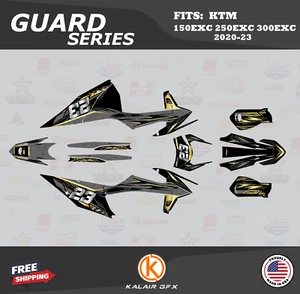Graphics Kit for KTM 150EXC, 250EXC, 300EXC 2020 2021 2022 2023 Guard - GOLD - Picture 1 of 6