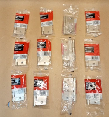 Lot Of 12 Everbilt Interior Door Hinges 3" Satin Nickel Square 206 993 - Image 1 of 4