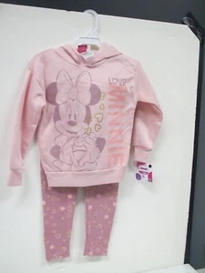 NEW DISNEY JUNIOR MINNIE MOUSE TODDLER GIRL 2 PIECE Hoodie 4/ Pants 5 - Picture 1 of 6