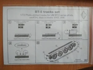 Pistas ACE pe 7243 BT-5 para kit UM 1/72 - Imagen 1 de 2
