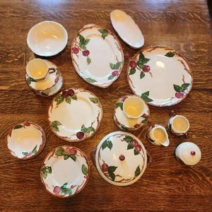 FRANCISCAN made in USA Apple service for 4 dinner plate bowl cup saucer serving - Picture 1 of 27