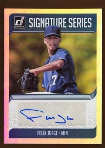 2018 Donruss Signature Series #26 Felix Jorge Autograph AUTO TWINS - Picture 1 of 2