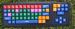 Multi Colour Large Key USB Keyboard with 2 port usb hub - Picture 1 of 2
