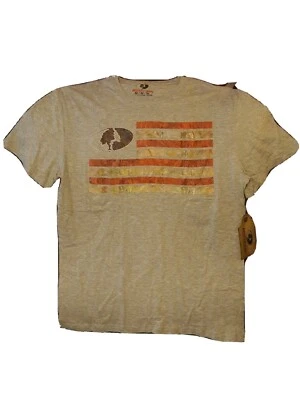 Camiseta Gris Roble Mossy Bandera Americana #272 Rojos y Verdes Camuflados Rayas Unisex Talla M Foto 1 de 4