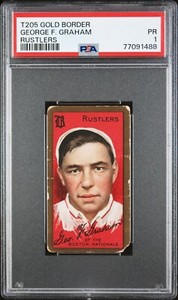 PSA 1 POOR T205 PEACHES GRAHAM RUSTLERS 1909-11 PIEDMONT GRADED GEORGE MLB TPHLC