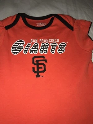 Mameluco de los Gigantes de San Francisco niño pequeño 6/9 M naranja MLB mercancía genuina Foto 1 de 4