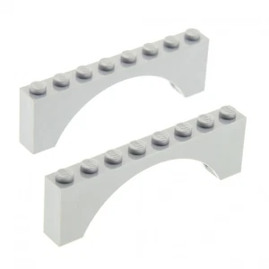 2x Lego Bogenstein 1x8x2 neu-hell grau Bögen Bogen Brücke Tor 4221589 3308 - Bild 1 von 1