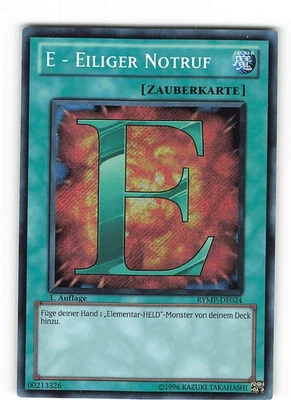 Yugioh E - EILIGER NOTRUF , rymp-de024 Secret Rare deutsch Near Mint 1. Auflage - Bild 1 von 2