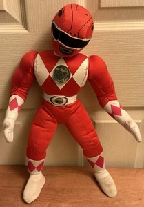 "Mighty Morphin Power Rangers 1994 peluche rojo 19"" brazos móviles Ranger" - Imagen 1 de 8