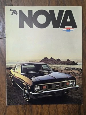 Folleto de ventas Chevrolet Nova vintage nuevo en stock. Chevy 1974 concesionario sin circular Foto 1 de 3