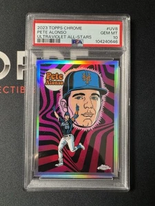 2023 Topps Chrome - Ultraviolet All-Stars #UV-8 Pete Alonso PSA 10 - Picture 1 of 2
