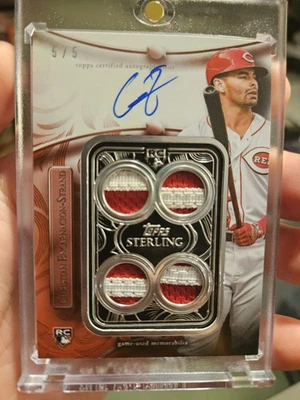 2024 Topps Sterling Christian Encarnacion-Strand QUAD ROOKIE PATCH AUTO 5/5🔥SSP - Image 1 of 2