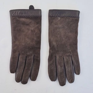 JOHN ROCHA Guantes Medianos Marrón Gamuza Mujer Invierno Elegante - Imagen 1 de 4