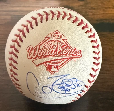 Cecil Fielder Signed Rawlings 1996 World Series Baseball  w COA - Image 1 of 2