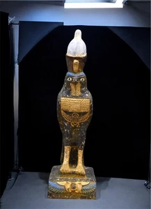 Antiguo Halcón Egipcio Pájaro Dios Horus Estatua Grande Piedra Pesada Egipcia BC - Imagen 1 de 6