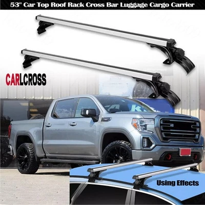 Luggage Carrier Roof Rack Cross Bar Set For GMC Sierra 1500 Pickup 2019-2024 Foto 1 de 4
