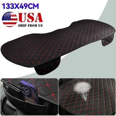 Universal Rear Back Car Seat Cover Protector PU Leather Mat Pad Chair Cushion - Image 1 of 4