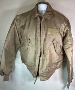 VTG Military Flight Jacket Flyer’s Cold Weather 45/P MIL-J-83388E XL Desert Tan - Picture 1 of 12