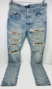 Amiri Leopard Patch Jeans Deep Classic Indigo Größe 36 - Bild 1 von 14