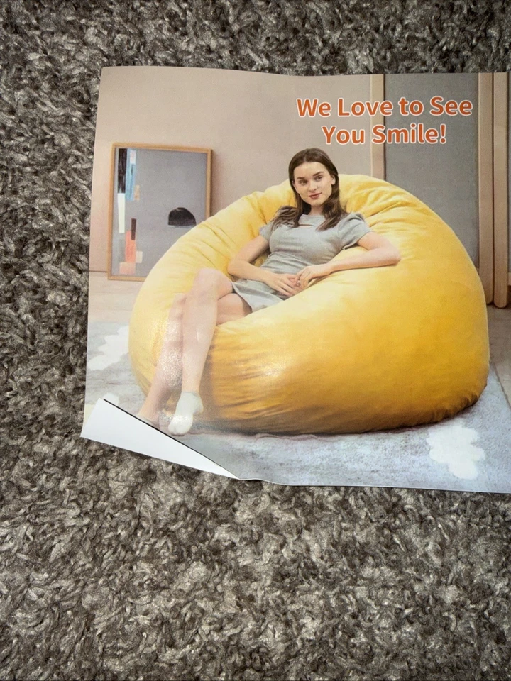 Memory Foam Filled Bean Bag Color Pink  - Image 1 of 2