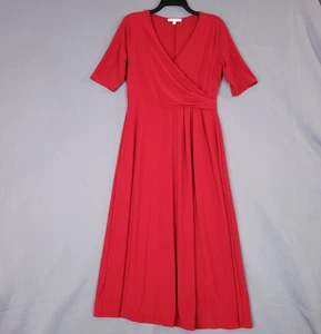 Vestido para mujer Chaus rojo mediano jersey imitación envoltura midi - Imagen 1 de 8