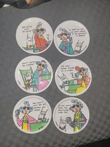 Hallmark Maxine Posavasos Juego de 6 Divertidas Dama Perro Citas Hone Decoración Mesa de Centro - Imagen 1 de 10