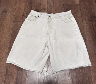 Pantalones cortos de jean patinador holgados blancos Solo Semore vintage años 90 talla 38 Foto 1 de 4