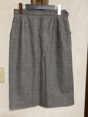 FALDA USADA YVES SAINT LAURENT RIVE GAUCHE LANA CUADROS CAÑADA (ALMACENADA EN MI PADRE Foto 1 de 4