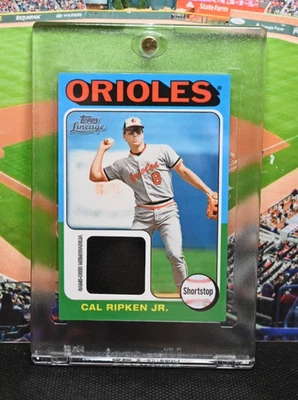 2011 Topps lineage Mini #75R-CR Cal Ripken jr. Swatch Card Game Day Memorabilia - Image 1 of 2