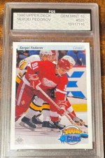 1990-91 UPPER DECK NHL HOCKEY ROOKIE CARD #525 SERGEI FEDOROV RC FGS GEM MINT 10