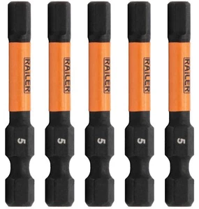 Sechskant 5 mm Schlagschrauber Bit - Inbusschlüssel Bohrer Sechskant Bits. 1/4 Schnellspanner S2... - Bild 1 von 3