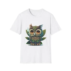 Camiseta de búho caprichoso, regalo para amantes de la naturaleza, linda camiseta de animales, ropa ecológica, - Imagen 1 de 24